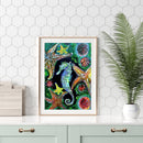 5D DIY Diamond Painting Sea Horse Full Round Drill Embroidery Home Decor