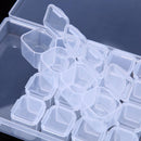 Plastic 28 Slots Clear Nail Tools Jewelry Storage Box Case Organizer Beads Newly
