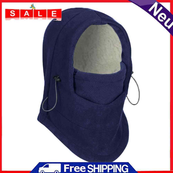 Winter Double Layer Cycling Warm Fleece Cap Windproof Skiing Thermal Hood Hat
