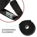 5m Motorcycle Thermal Drain Pipe Heat Resistant Cloth. black