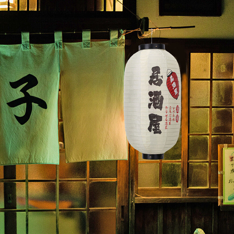 25cm Lantern Cloth Japanese Style Printing Fabric for Bar Pub Decor (H) Newly