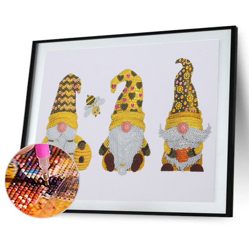 Partial Crystal Drill 5D Special Shaped Diamond Painting Yellow Goblin Kit Newly