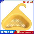 Sink Strainer Basket Triangular Hanging Filter Sink Storage Shelf (Yellow)