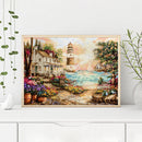 11CT Full Embroidery Kit Stamped DIY Sea Lighthouse Cross Stitch Ornaments