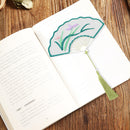 Chinese Style Fan Shaped DIY Needlework Embroidery Tassel Stationery Bookmark