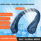Bladeless Hanging Neck Fan Mini Leafless Fans (Blue Adjustable Silicone)