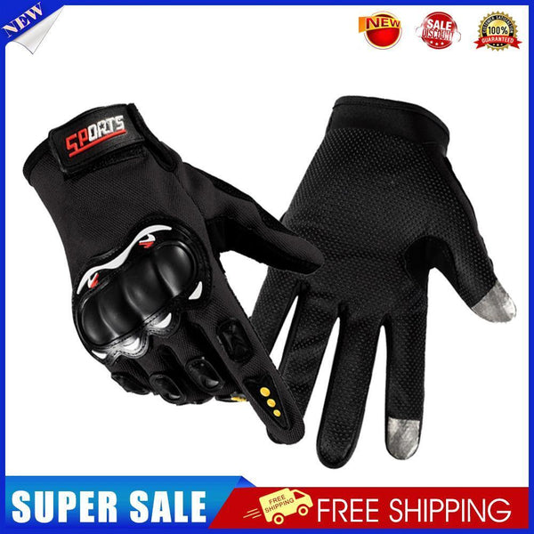 Anti-Skid MTB Bicycle Motorcycle Bike Protective Gloves (Black Full Finger)
