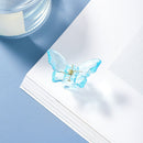 Butterfly Hair Claws Clip Women Korean Transparent Hairpin (Light Blue) Newly