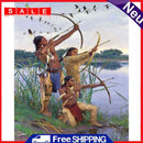 Oil Paint by Numbers Tribal People DIY Picture Drawing Art Wall Craft Gifts Kit