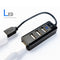 Portable USB HUB Splitter with Switcher 4 USB 2.0 Extension Adapter (Black)