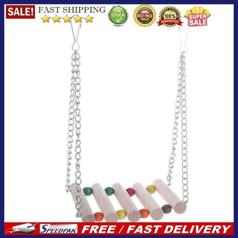 Hamster Pet Bird Parrot Toys Parakeet Hammock Swing Hanging Bridge Toys