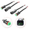 German DT 2 Pin Pigtail Kit Male Female Connector Adapter for LED Work Light
