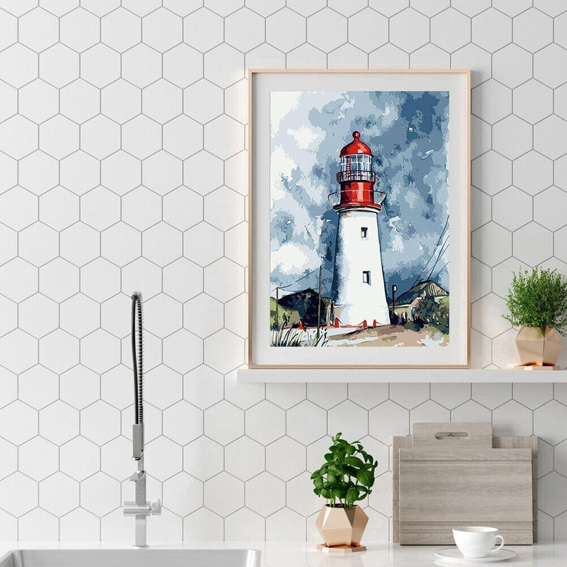 Lighthouse 40x50cm Oil Paint By Numbers Picture DIY Painting M736
