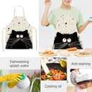 Cartoon Cat Kitchen Cotton Linen Apron Home Cooking Baking Bibs Pinafore