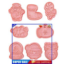 Christmas Cookie Cutters Set of 8 - Biscuits Fondant Molds High Heat Resistant