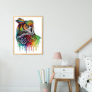 #A Partial Cross Stitch 14CT Cotton Thread Rainbow Owl DIY Counted Embroidery Ki