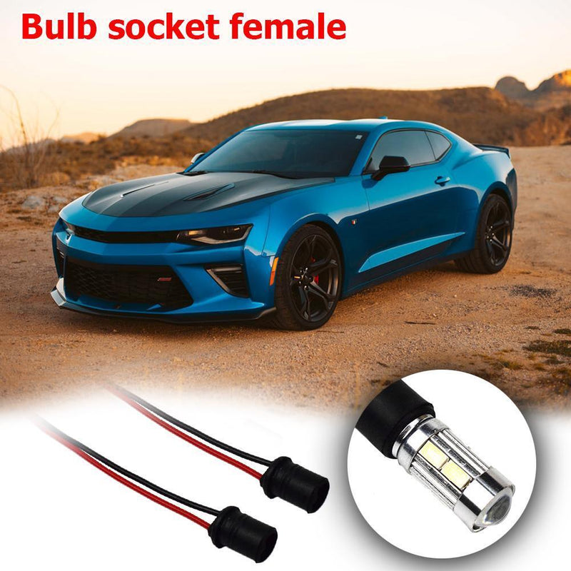 2pcs T10 W5W 147 501 LED Bulb Holder Adapter Harness Female Plugs Connectors