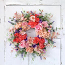 Flower Eucalyptus Wreaths, Front  60cm Flowers Wreath for Spring