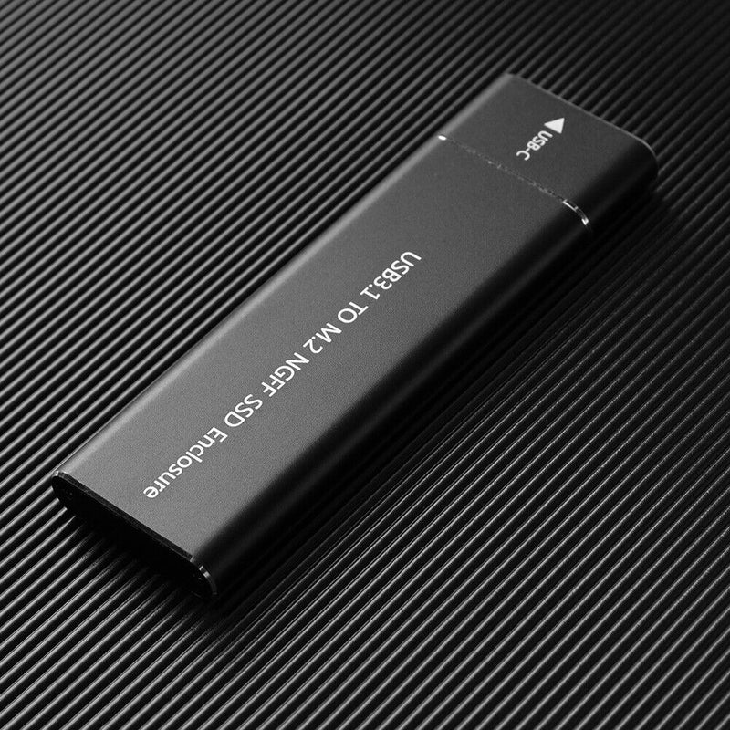 USB 3.1 Gen 1 Type C to B Key M.2 SSD Case External SSD Enclosure (Black)