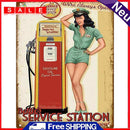Service Station Metal Plate Tin Sign for Bar Pub Club Cafe Wall Iron Paintings