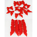 12pcs Christmas Tree Butterfly Bow Ties Wreath Garland Bowknot Decor (Red) Newly