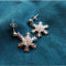 Xmas Gift Diamond Christmas Dangle Drop Rhinestone Zircon Snowflake Earrings