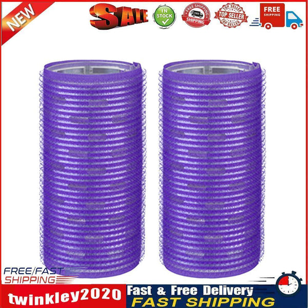 2pcs Hair Curler Magic Sticky Hair Large Wave Roll DIY Tools (Purple 5CM) Newly