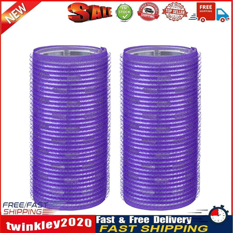2pcs Hair Curler Magic Sticky Hair Large Wave Roll DIY Tools (Purple 5CM) Newly