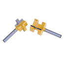 2pcs 1/4" Milling Cutter Kit Shank Tongue & Groove Router Bit Set of 3 Tees