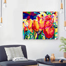 Colorful Flower Oil Paint By Numbers Kit DIY Acrylic Painting Frameless Drawi