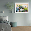 Full Round Diamond Painting Elegant White Lotus Rhinestone Mosaic Home Wall Art