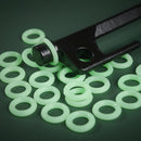 50pcs Nail Fluorescent Rings Outdoor Camping Tent Nail Luminous Rings