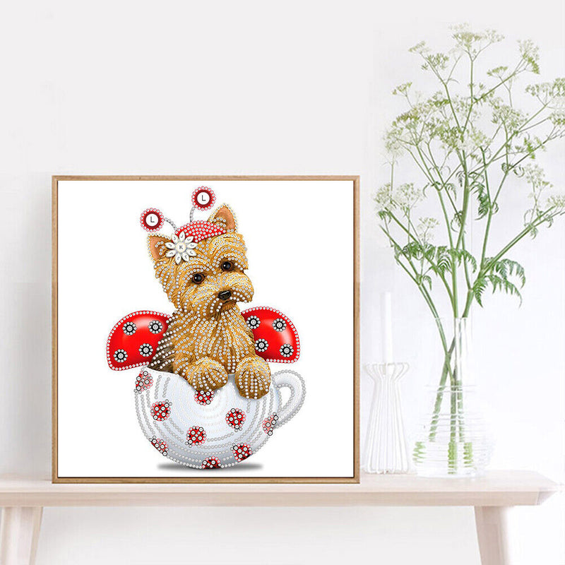 Part Drill Special Shaped DIY Cup Dog Rhinestones Picture 5D Diamond Painting