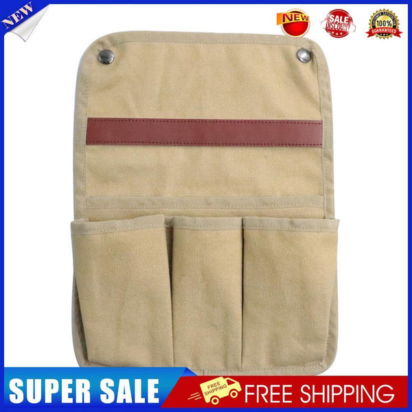 Fishing Chair Armrest Bag Hanging Storage Pouch for Outdoor Camping (Khaki)