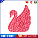 Silicone Swan Push Bubble ADHD Autism Kids Adults Stress Relief Toys (Pink)