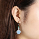 Wedding Jewelry Party Chic Peridot Moonstone Topaz Ear Stud Moonstone Earrings