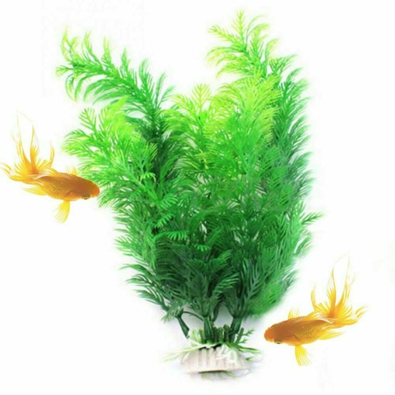 Artificial Grass Aquarium Ornament Water Plant Plastic For Fish Z Large P7B2