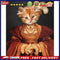 Dame Cat Oil Paint By Numbers Kit DIY Frameless Drawing for Adults Home Decor