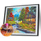 5D Diamond Painting Kit DIY river hut Full Round Drill Home Decoration