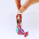 4pcs DIY Bird Mosaic Keyring Full Drill Special Shape Diamond Drawing Kit Newly
