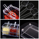 Transparent Seasoning Box Four Compartment Safe Material Seasoning Jar Set