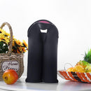 2 Bottles Neoprene Cooler Wine-bottle Bag Protective Cover (Pink+Black)