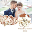 Double Heart shape Wedding guest book Decoration Rustic  Reception Table.