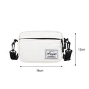Fashion Women Canvas Patchwork Crossbody Phone Bag Mini Handbags (White)
