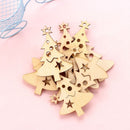 Carving Wood DIY Crafts Wood Pieces Xmas Tree Wooden Slice Merry Christmas