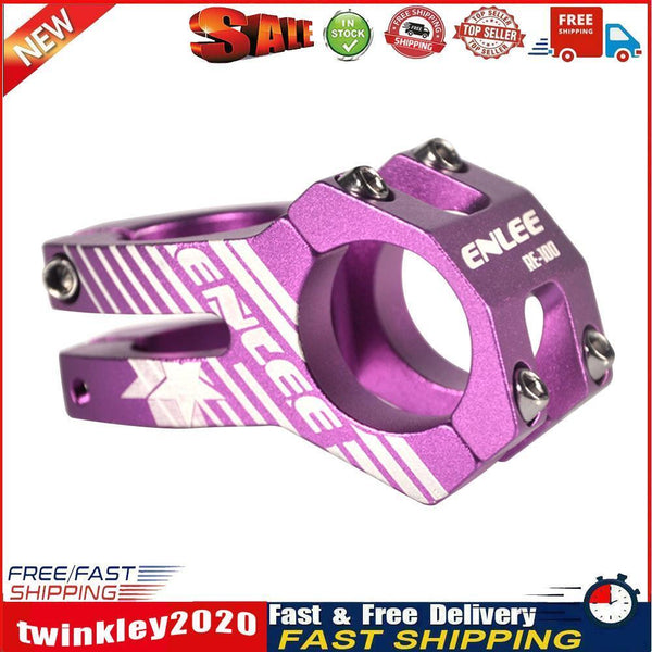 ENLEE 31.8mm Mountain Bicycle Stem Handlebar Short Hollow Stem (Purple) Newly