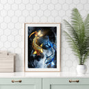 Full Round Drill Rhinestone Diamond Painting Carp Playing in the Water Hand