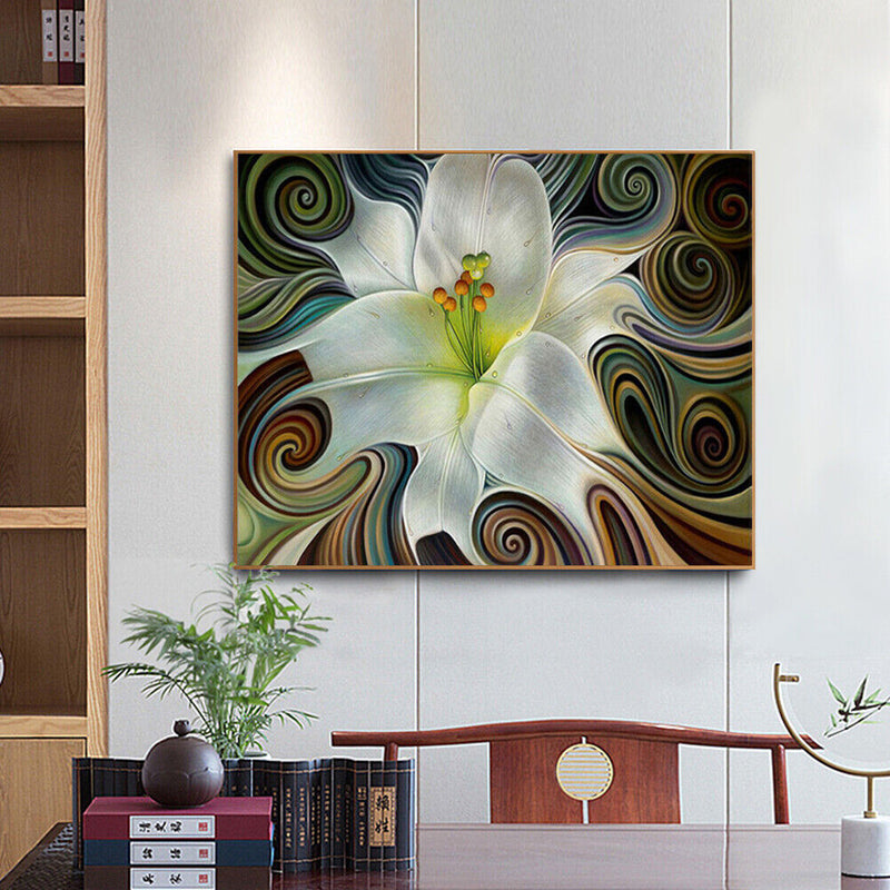 5D Diamond Painting Kit DIY Abstract Flower Full Round Drill Mosaic Picture A