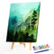 Frameless Oil Paint By Numbers Mountain Forest DIY Canvas Picture Craft Kit