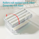 Soap Box with Bubbler - Transparent Dishwashing Soap Saver Box Case (Grey) Newly
